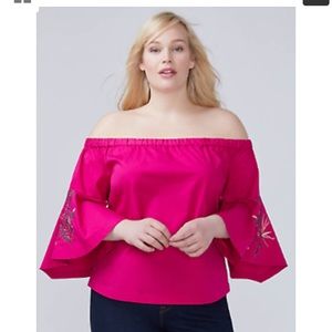 Pink off the shoulder Top